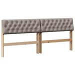 vidaXL Tête de lit capitonnée Taupe 180 cm Pin massif