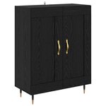 vidaXL Buffet Chêne noir 69 5 x 34 x 90 cm Bois d'ingénierie