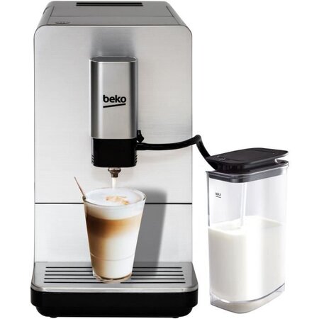 Beko ceg5331x - machine expresso automatique - 1350w - broyeur de café en grains intégré - carafe à lait - façade inox