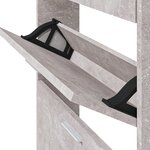 vidaXL Armoire à chaussures Gris béton 59x17x150 cm Bois d'ingénierie