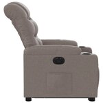 vidaXL Fauteuil inclinable électrique taupe tissu
