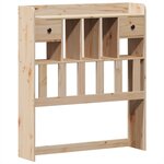 vidaXL Lit bibliothèque sans matelas 75x190 cm bois de pin massif