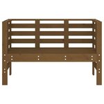 vidaXL Banc de jardin marron miel 111 5x53x71 cm bois massif de pin