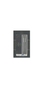 Parker jotter coffret cadeau duo : stylo bille + portemine 0.5mm, acier