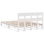 vidaXL Cadre de lit sans matelas blanc 120x200 cm bois de pin massif