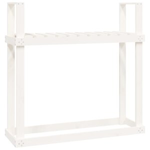 vidaXL Support pour bois de chauffage Blanc 110x35x108 5cm Bois de pin