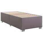 vidaXL Sommier à lattes de lit avec matelas Gris 80x200 cm Similicuir