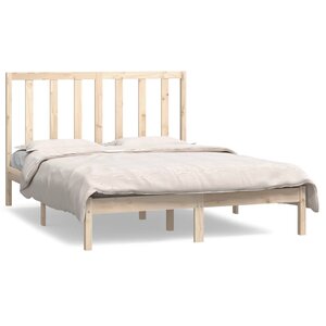 vidaXL Cadre de lit sans matelas 140x190 cm bois de pin massif