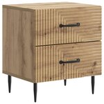 vidaXL Cabinet de chevet 2 Pièces Chêne artisanal 43 x 34 5 x 47 5 cm