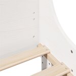 vidaXL Cadre de lit sans matelas blanc 140x190 cm bois de pin massif