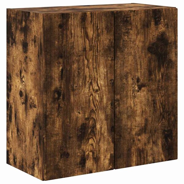 vidaXL Meuble TV mural Chêne fumé 59 5 x 31 x 60 cm Bois d'ingénierie