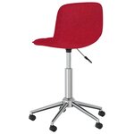 vidaXL Chaises pivotantes à manger lot de 2 rouge bordeaux tissu