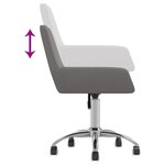 vidaXL Chaise pivotante de salle à manger Gris foncé Tissu