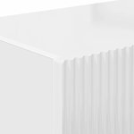 vidaXL Meuble TV mural Montage mural Blanc Brillant 98 x 31 x 29 5 cm