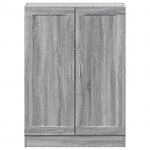 vidaXL Bibliothèque sonoma gris 82 5x30 5x115 cm bois d'ingénierie