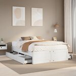 vidaXL Cadre de lit sans matelas avec tiroirs 140x190 cm bois de pin
