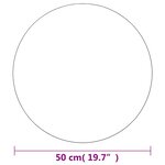 vidaXL Miroir mural 50 cm Rond Verre