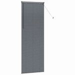 vidaXL Store de Fenêtre avec des rideaux Gris foncé Aluminium