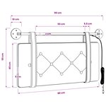 vidaXL Tête de lit suspendue Avec lumière LED Bleu Velours