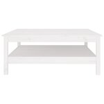 vidaXL Table basse blanche 100 x 100 x 40 cm Bois de pin massif
