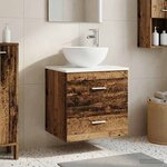 vidaXL Meuble lavabo mural Bois ancien 49 5 x 35 x 63 cm