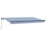 vidaXL Auvent Rétractable Bleu et Blanc 400 x 200 cm