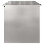 vidaXL Boîte de Rangement Extérieure Réglable Argent 80 x 50.5 x 50 cm