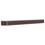 vidaXL Lit surélevé de jardin Acier galvanisé marron