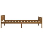 vidaXL Cadre de lit Bois de pin massif Marron miel 100x200 cm