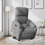 vidaXL Fauteuil inclinable gris foncé tissu microfibre