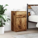 vidaXL Table de chevet vieux bois 39x35x65 cm bois d’ingénierie