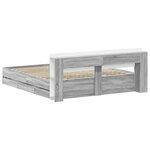 vidaXL Cadre de lit avec rangement Sonoma gris 180 x 200 cm