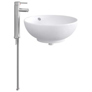 vidaXL Lavabo de salle de bains Chrome 44 x 44 x 16 cm métal