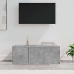 vidaXL Meuble TV Gris béton 80x34x30 cm Bois d'ingénierie