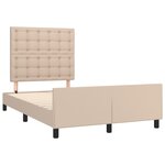vidaXL Cadre de lit avec tête de lit Cappuccino 120x200 cm Similicuir