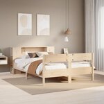vidaXL Lit bibliothèque sans matelas 150x200 cm bois massif de pin