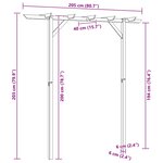 vidaXL Pergola de jardin 205 x 40 x 203 cm Bois