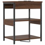 vidaXL Cabinet de chevet Chêne brun 41 x 31 x 51 cm Bois d'ingénierie