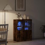 vidaXL Buffet chêne fumé 81x37x100 cm bois d'ingénierie