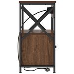 vidaXL Cabinet de chevet avec tiroir Chêne marron 40 x 31 x 60 cm