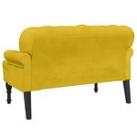 vidaXL Banc avec dossier jaune 119 5x64 5x75 cm velours