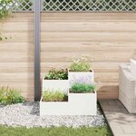 vidaXL Cache-pot de jardin Blanc 80 x 80 x 60 cm Acier
