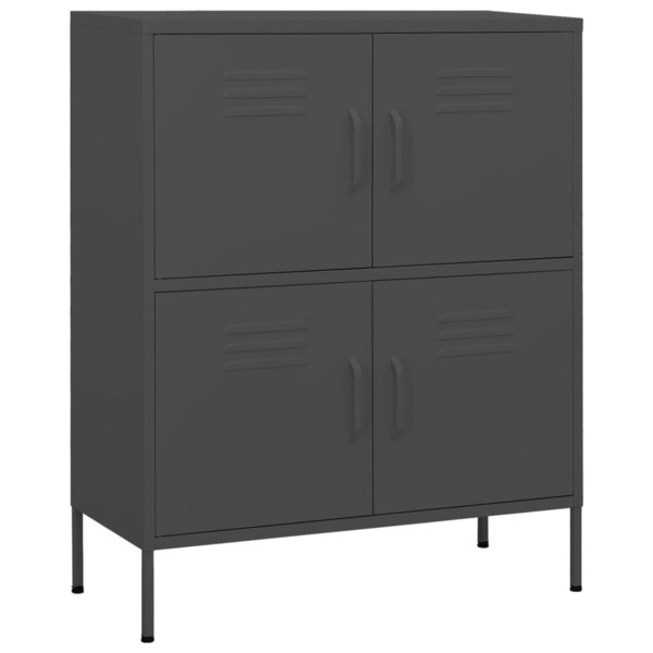 vidaXL Armoire de rangement Anthracite 80x35x101 5 cm Acier