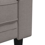 vidaXL Canapé Chesterfield 2 places taupe tissu