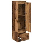 vidaXL Buffet haut 29 5x34x119 5 cm vieux bois bois d'ingénierie