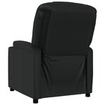 vidaXL Fauteuil inclinable Noir Similicuir