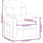 Vidaxl fauteuil de massage rouge similicuir