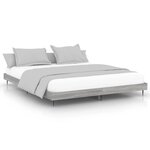 vidaXL Cadre de lit sans matelas sonoma gris 200x200 cm