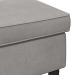vidaXL Pouf Gris clair 55 x 35 x 41 cm Velours