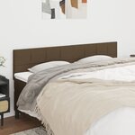 vidaXL Têtes de lit 2 Pièces Marron Foncé 100x5x78/88 cm Tissu